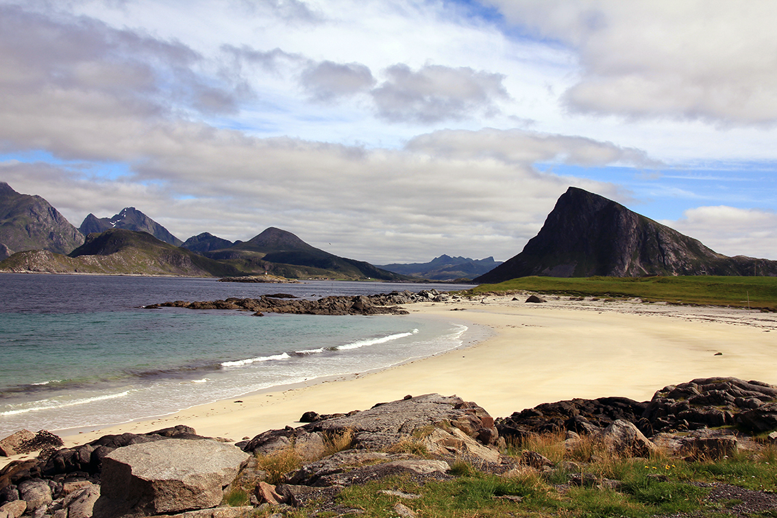 Strand auf den Lofoten in Norwegen 